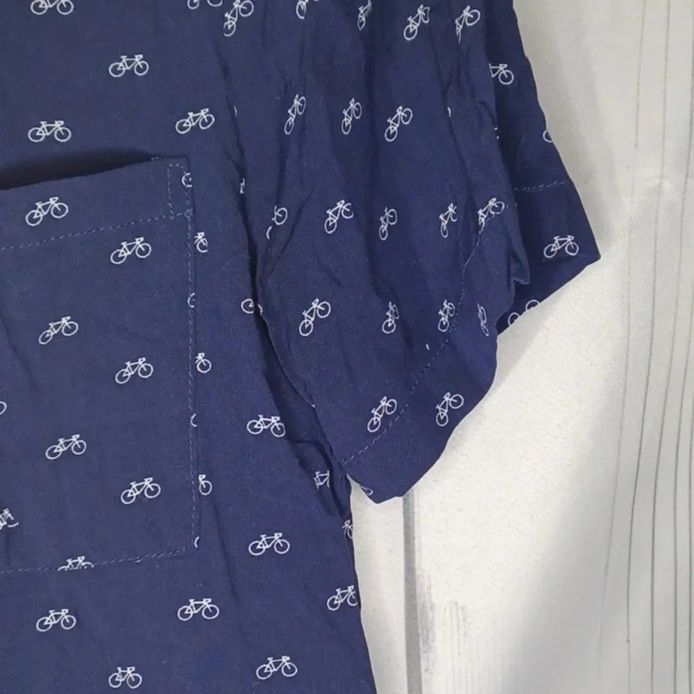 Love Notes cropped button-down bicycle shirt - Picture 3 of 8